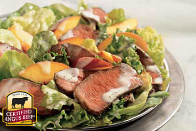 Steak and Peach Salad with Lemon Dressing