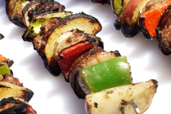 Lamb and Zucchini Skewers with Peppers