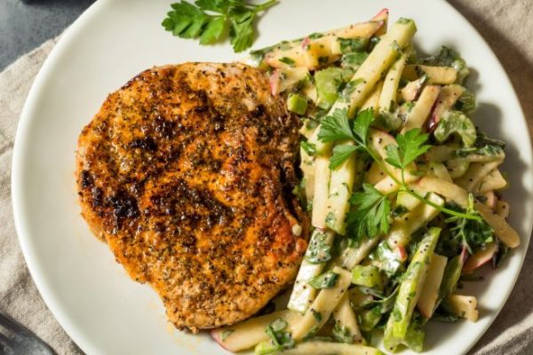 Pork Chops with Apple Slaw