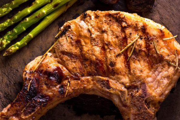 Herb-Grilled Bone-In Pork Chops