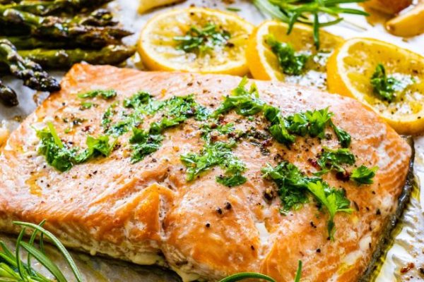 Salmon and Asparagus Sheet Pan Dinner