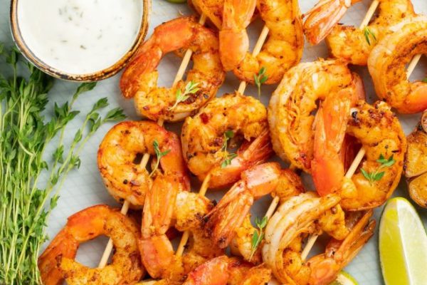 Lemon Butter Shrimp Skewers