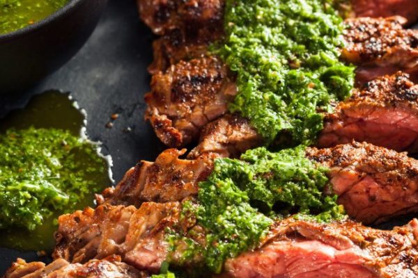 Grilled Ribeye with Chimichurri