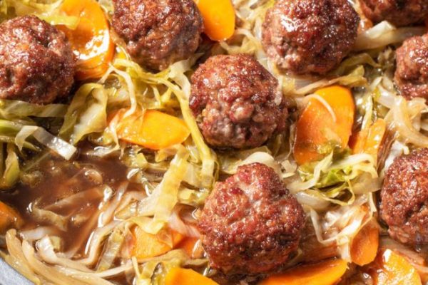 Corned Beef Meatballs and Cabbage