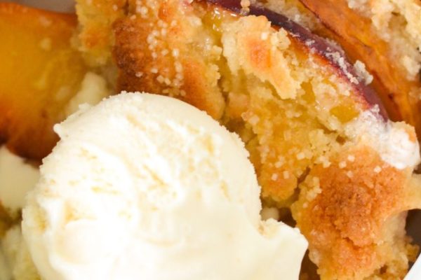 Spiced Peach Cobbler with Bourbon