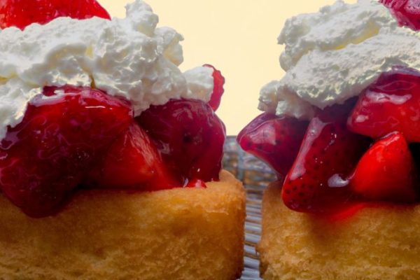 Strawberry Shortcake with Balsamic Glaze
