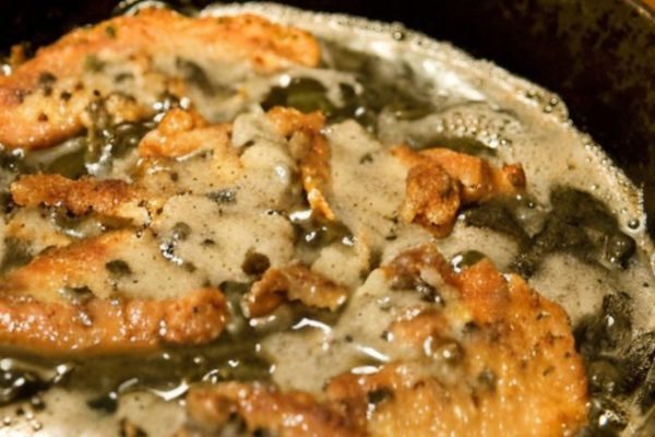 Breaded Chicken Cutlets with Sweet Walnut Butter Sauce