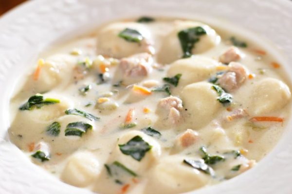 Gnocchi with Spinach and Chicken Sausage
