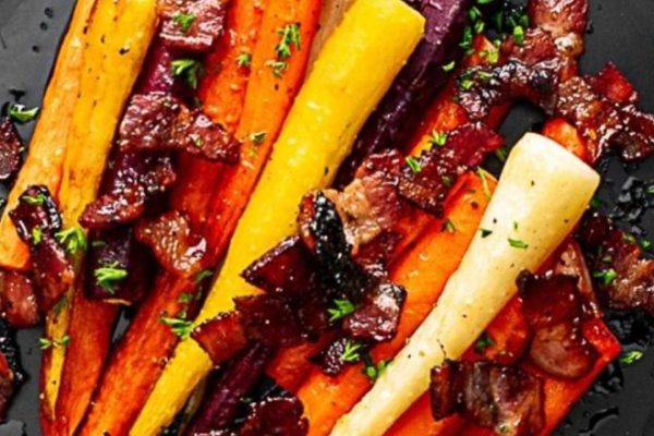 Oven Roasted Carrots with Bacon