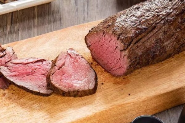 Reverse Sear Tenderloin with Miso Butter and Roasted Mushrooms