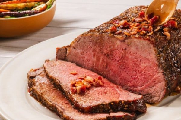 Strip Roast with Maple Bourbon Bacon Glaze
