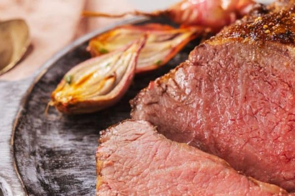 Strip Roast with Red Wine Reduction Sauce