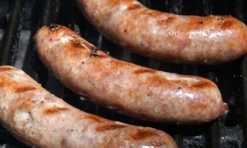Beer Brat Board with Hot Honey Gold
