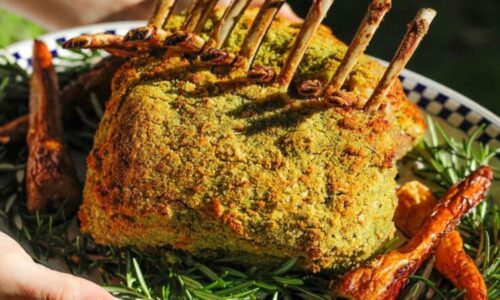 Frenched Rack of Lamb with Herb Crust
