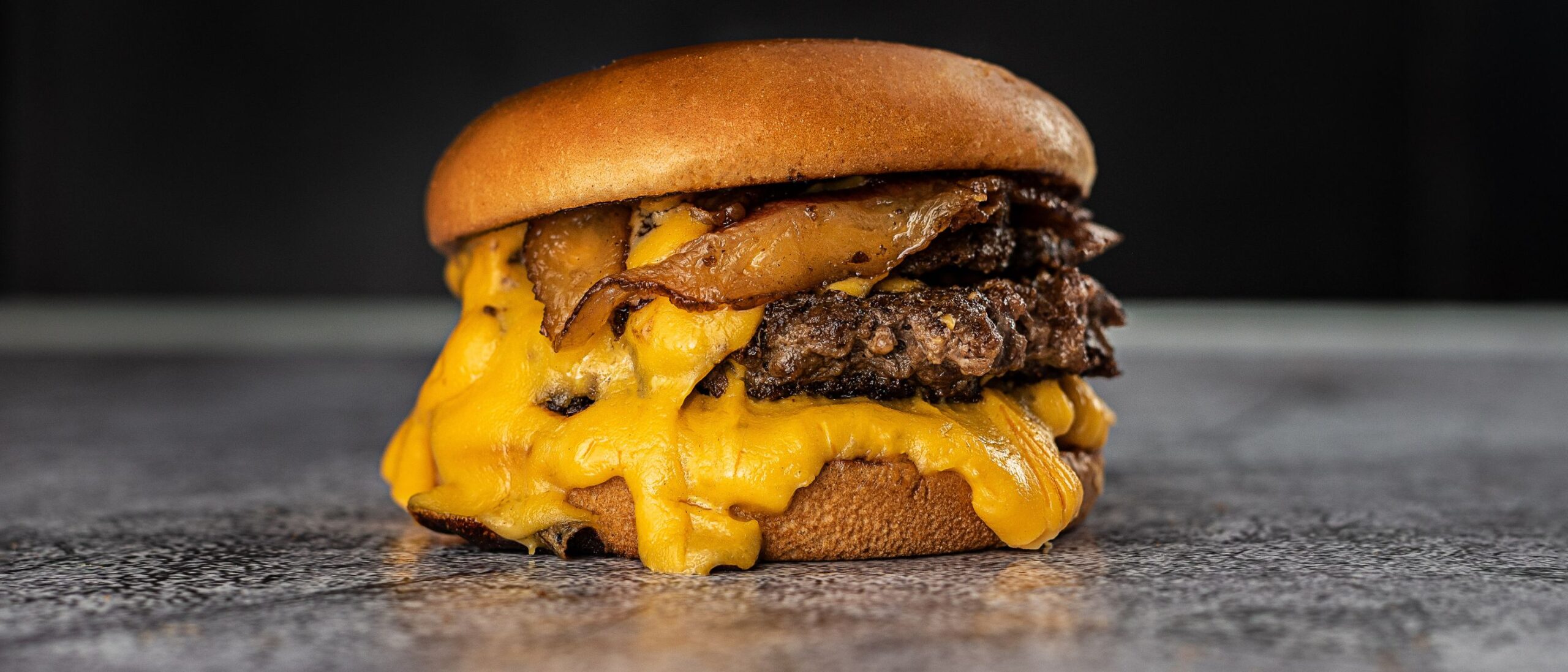Bison Smash Burger with Candied Bacon