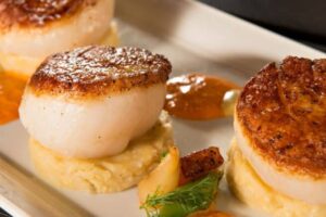 Seared Scallops & Lobster Tail — Surf & Turf