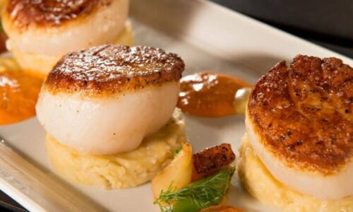 Seared Scallops & Lobster Tail — Surf & Turf